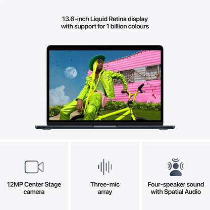 Apple MacBook Air 13-inch with M5 Chip, 512GB/16GB (Midnight)