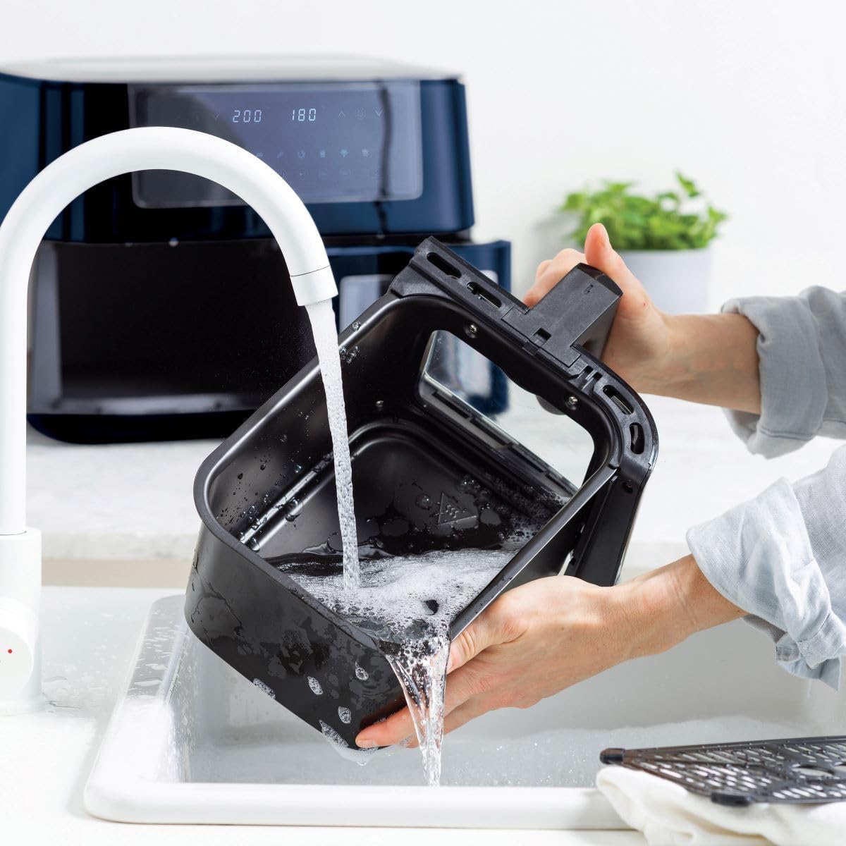 Greenpan Bistro Ceramic Airfryer 4l + 4l Dual Baskets Black