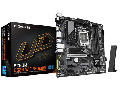 Gigabyte B760M DS3H WIFI6E GEN5 LGA 1700 mATX Motherboard