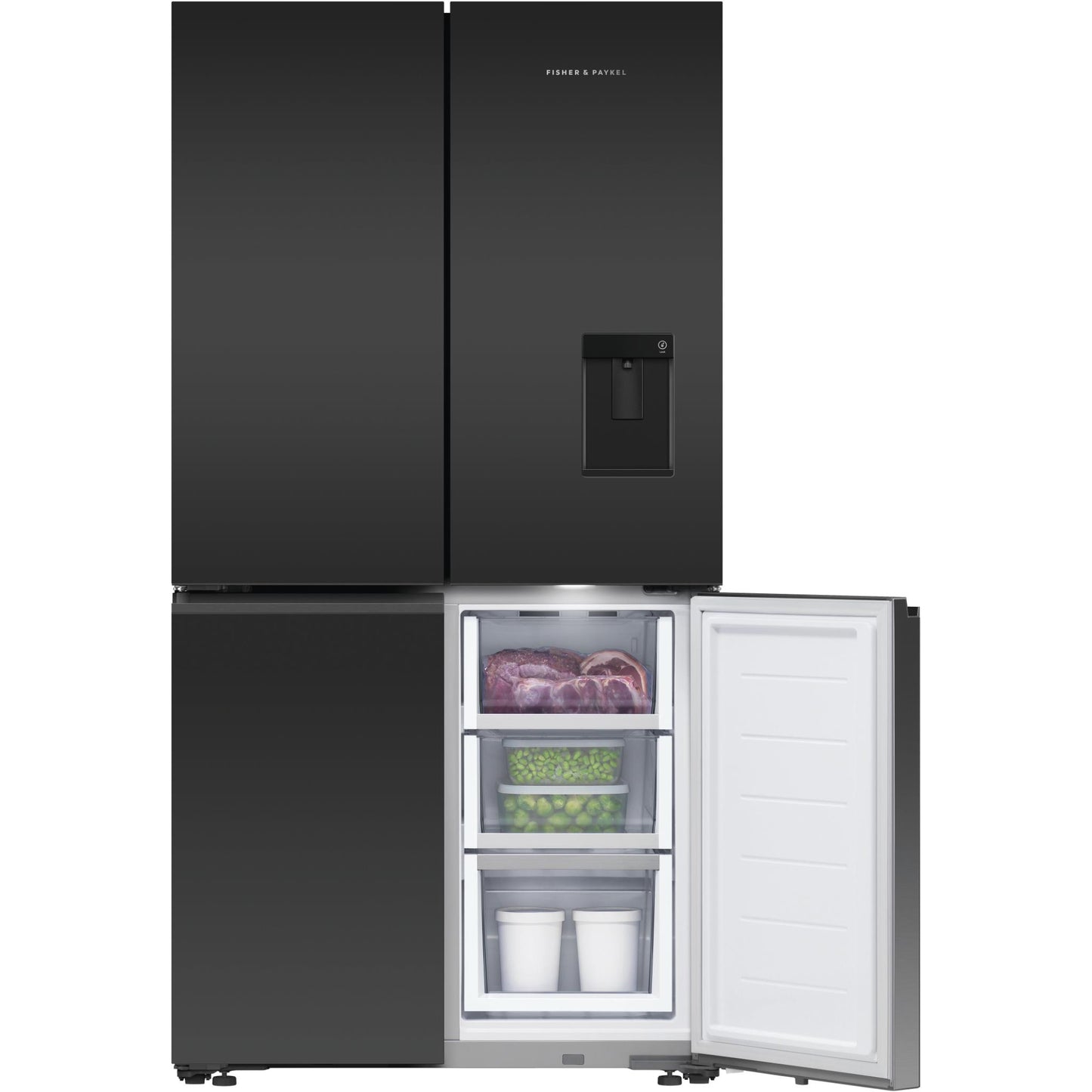 Fisher & Paykel RF605QZUVB1 538L French Door Fridge (Black Glass)