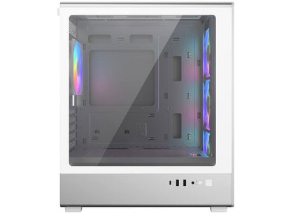 Cooler Master Elite 350 ARGB Micro-ATX Mini Tower Case - White