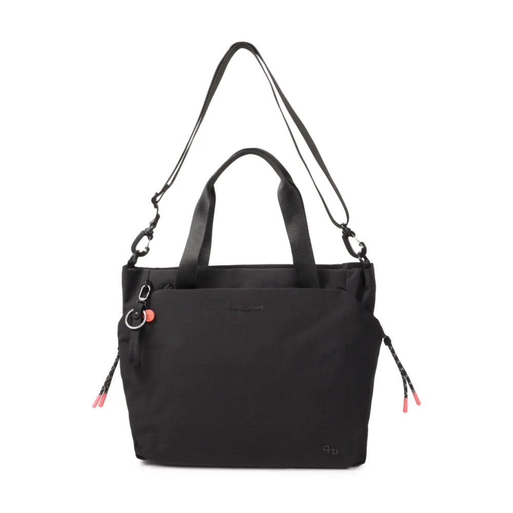 Hedgren Satoshi Womens Travel 14in Laptop Tote Handbag Lockable Zips Black