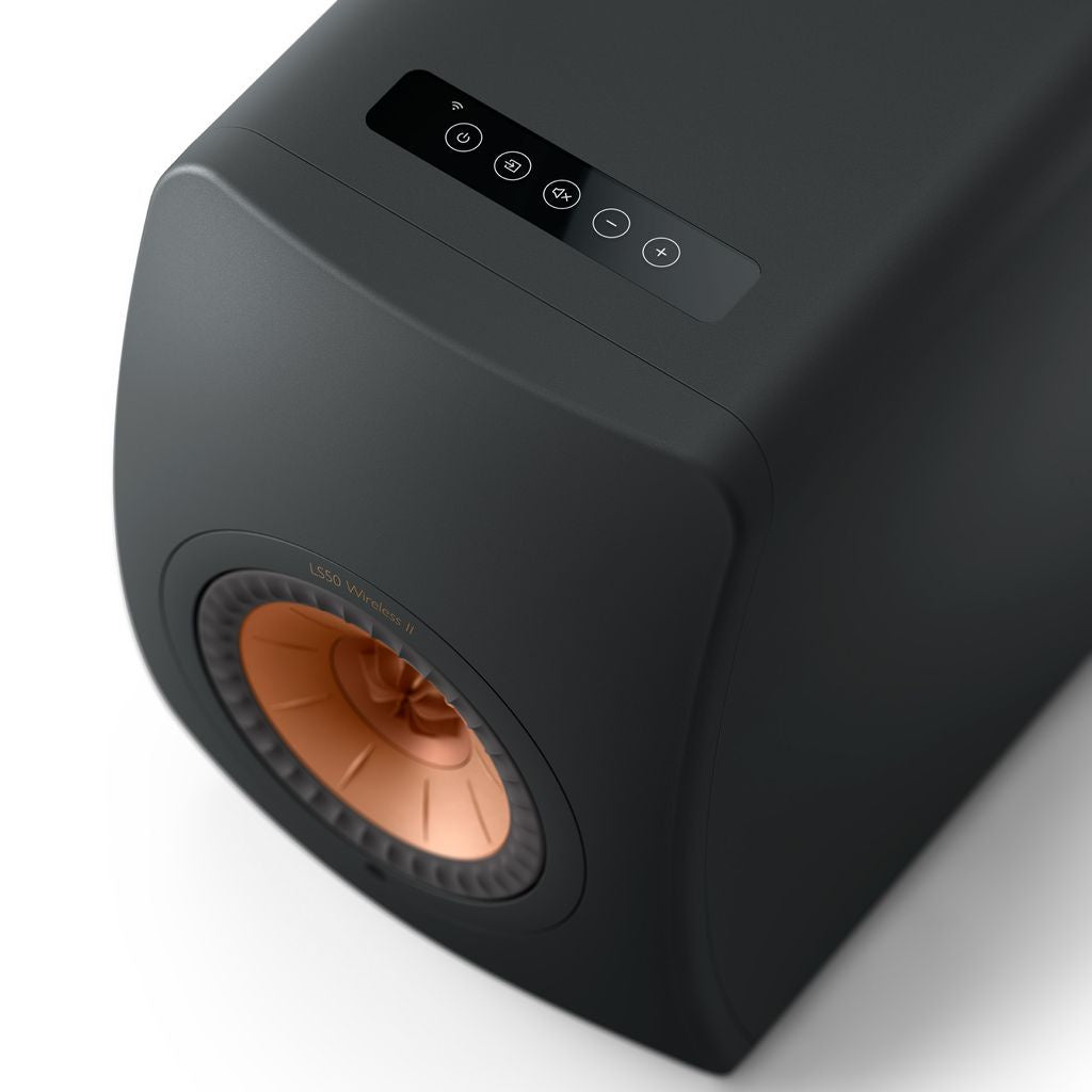KEF LS50 II Wireless HiFi Speakers Pair (Carbon Black)