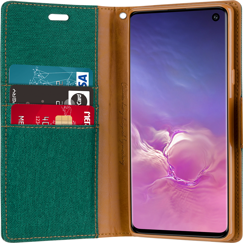 Goospery Canvas Diary For Galaxy A21S - Blue