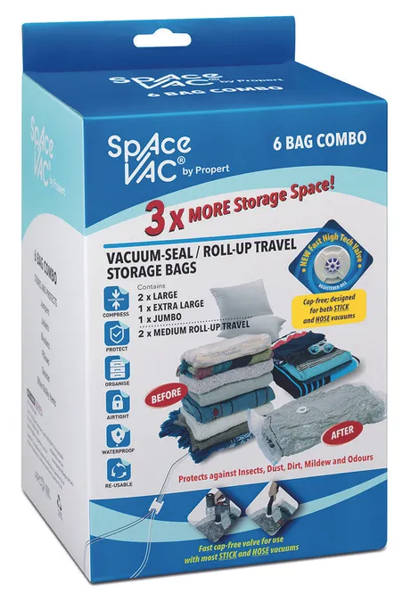 Space Vac Vacuum Storage Compression Bags [6 Pack]