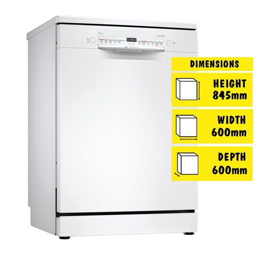 Bosch SMS2ITW01A Series 2 13-Place Setting Frestanding Dishwasher