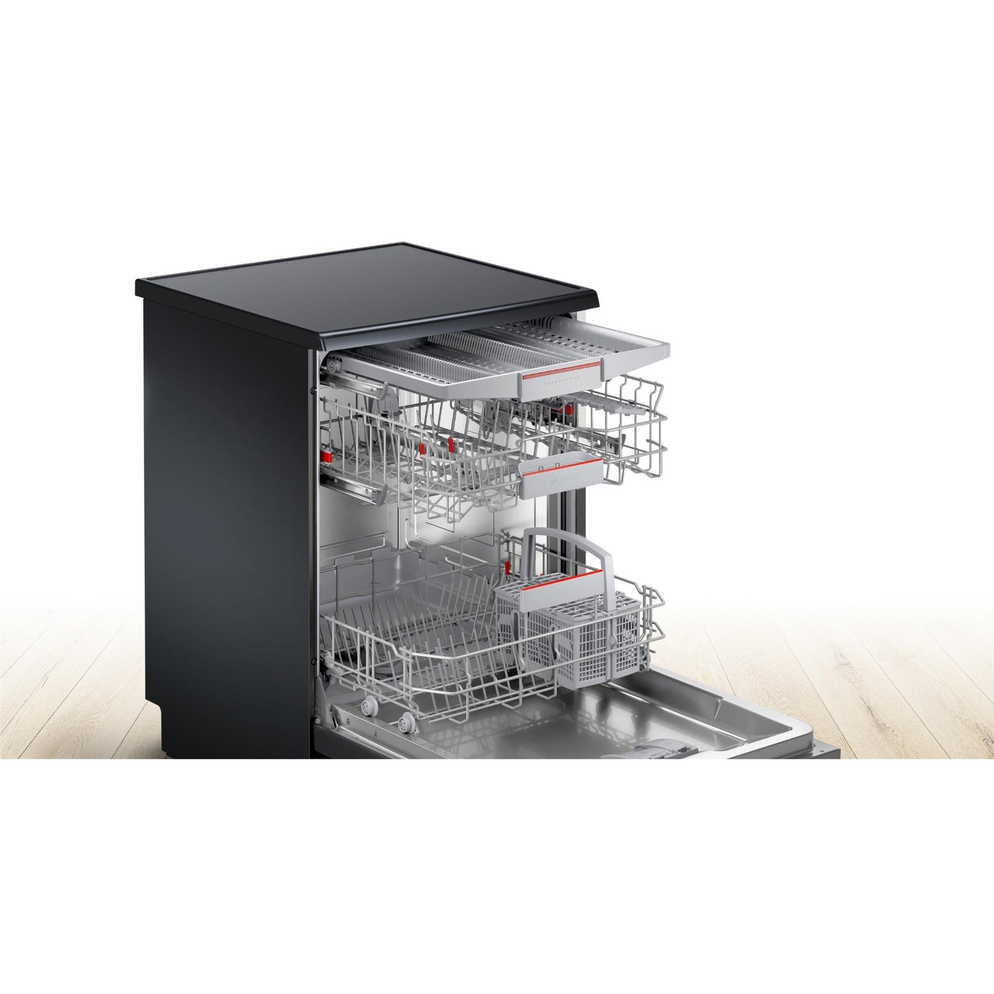 Bosch SMS4HVB01A Series 4 14-Place Setting Freestanding Dishwasher (Black)