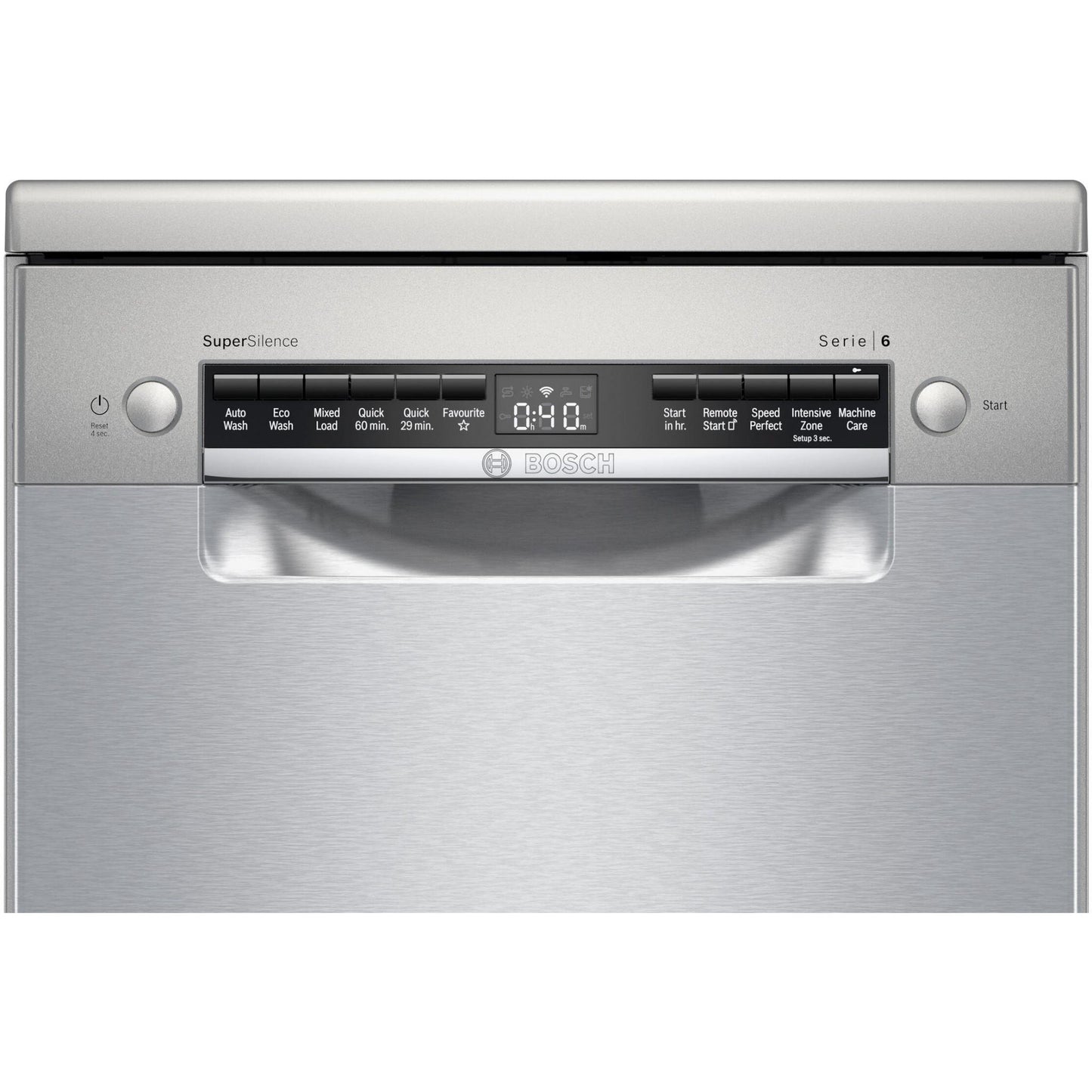 Bosch SPS6IKI01A Series 6 10-Place Setting Slim Freestanding Dishwasher (Stainless Steel)