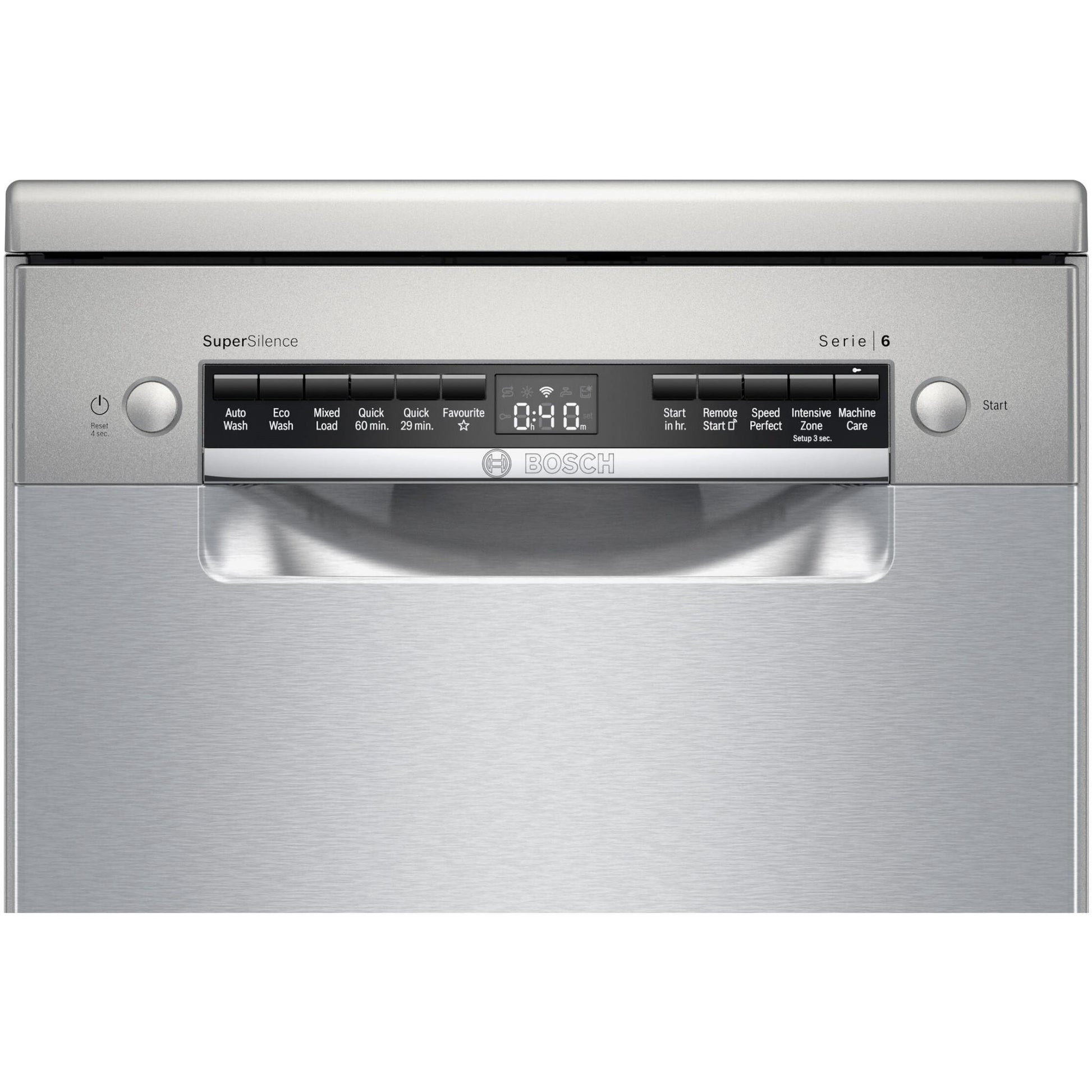 Bosch SPS6IKI01A Series 6 10-Place Setting Slim Freestanding Dishwasher (Stainless Steel)