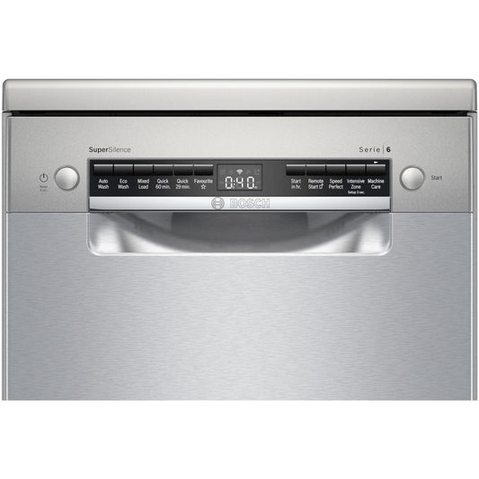 Bosch SPS6IKI01A Series 6 10-Place Setting Slim Freestanding Dishwasher (Stainless Steel)