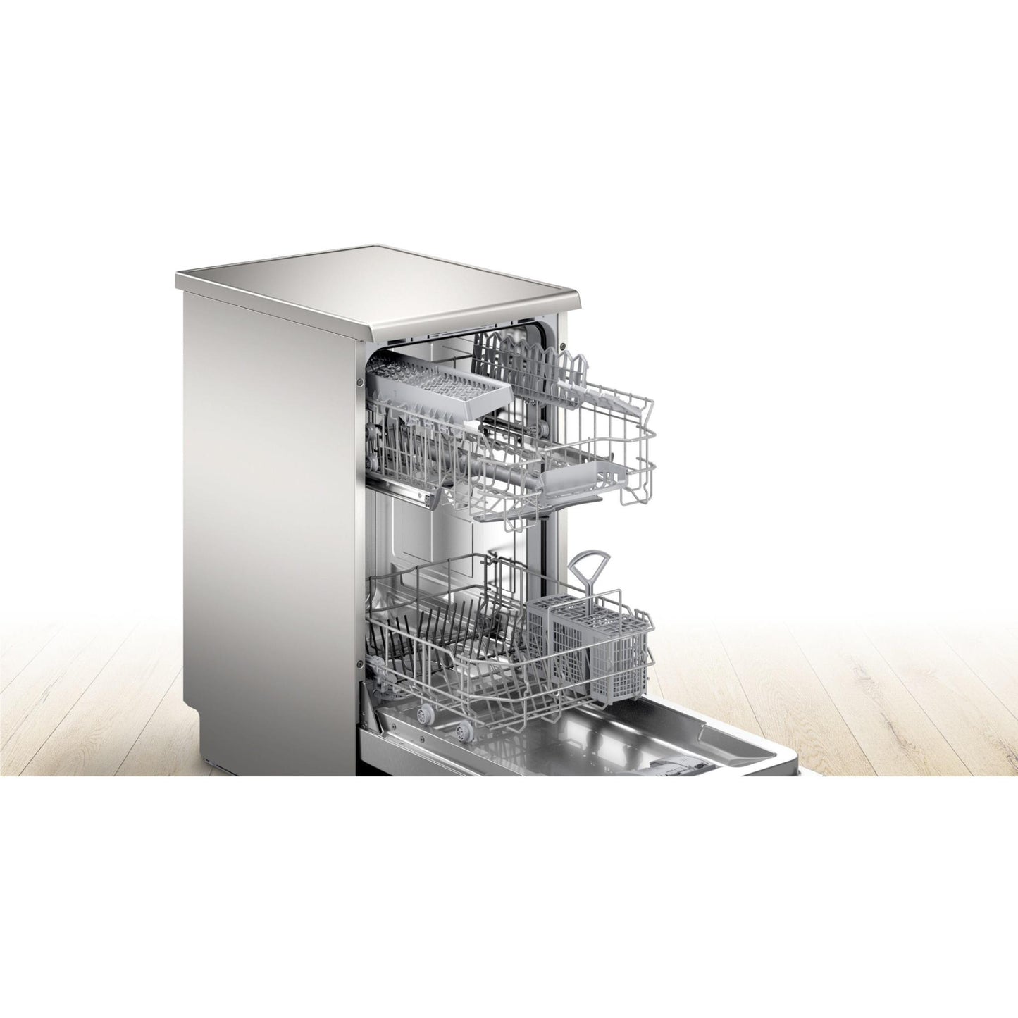 Bosch SPS6IKI01A Series 6 10-Place Setting Slim Freestanding Dishwasher (Stainless Steel)