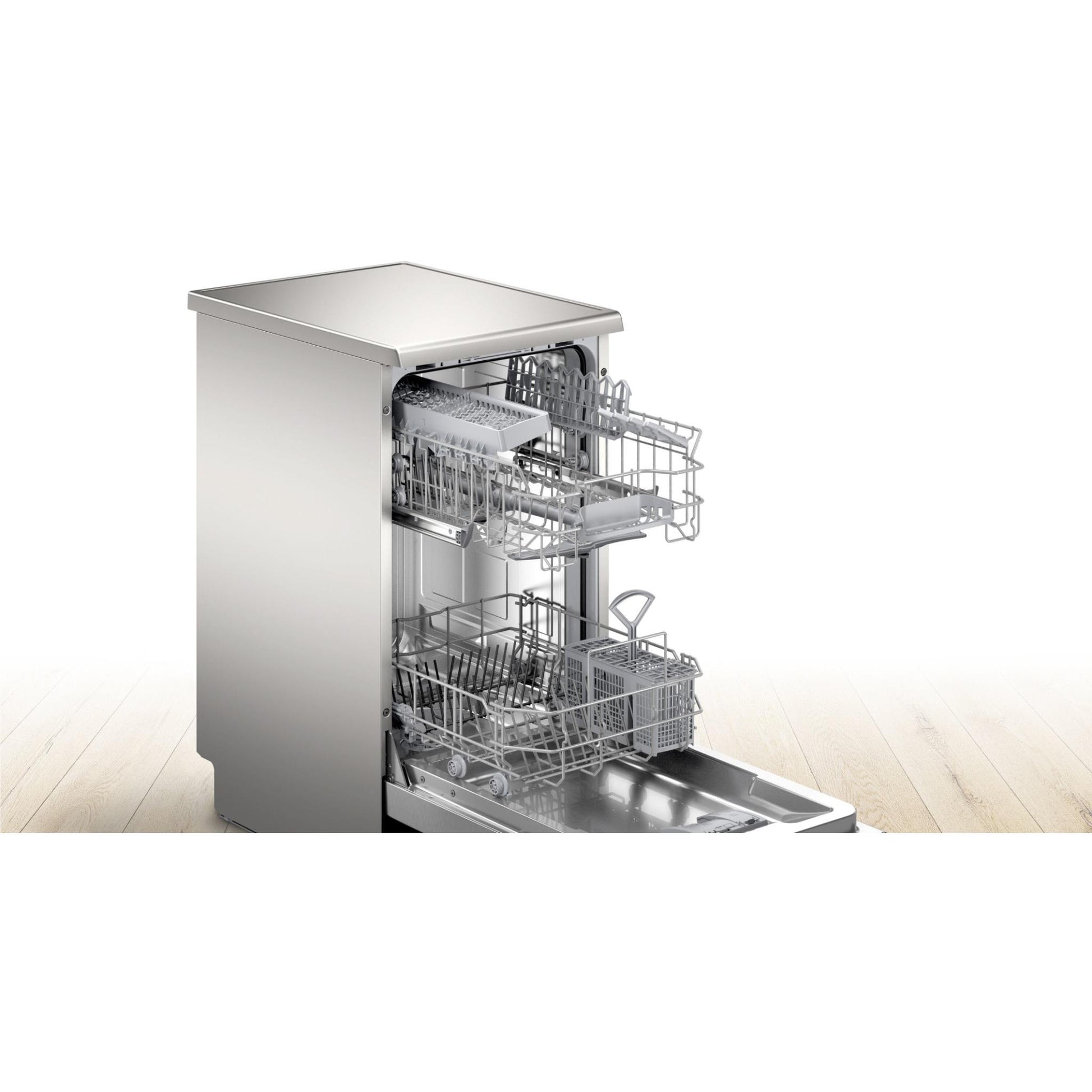 Bosch SPS6IKI01A Series 6 10-Place Setting Slim Freestanding Dishwasher (Stainless Steel)