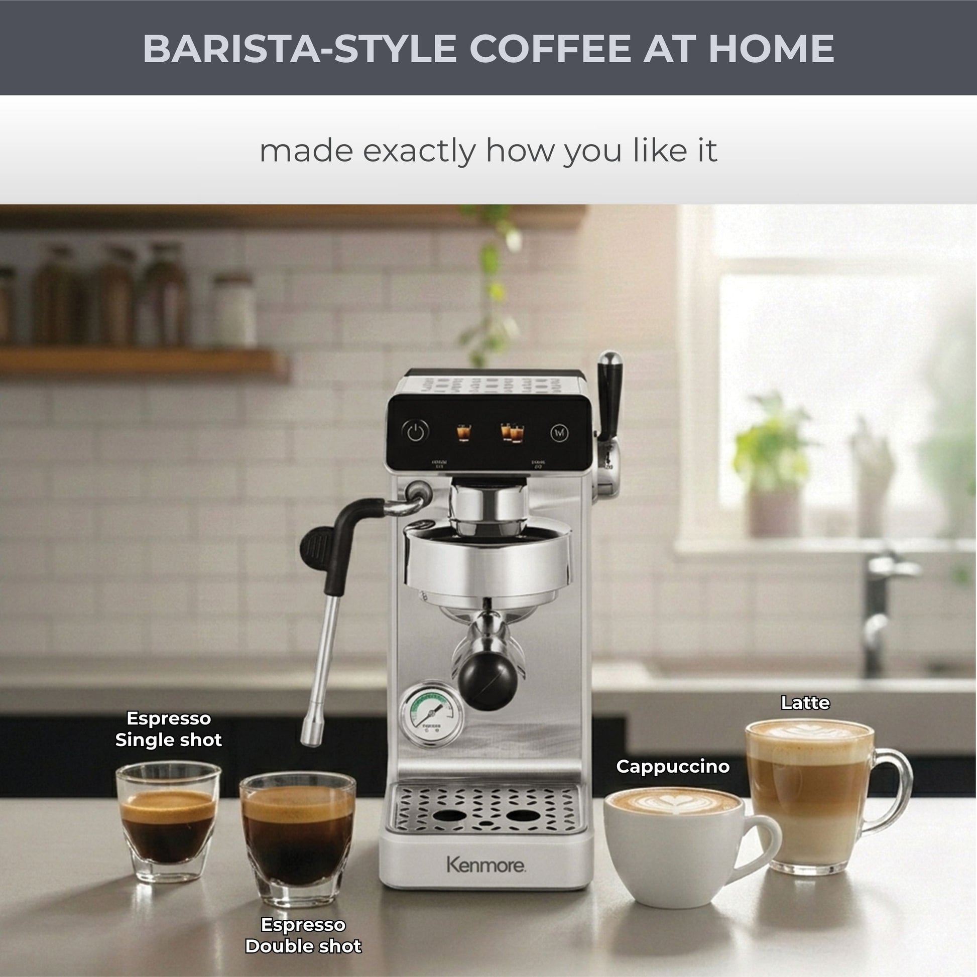 Kenmore Dualis Espresso Machine 1.2L Tank (Stainless)