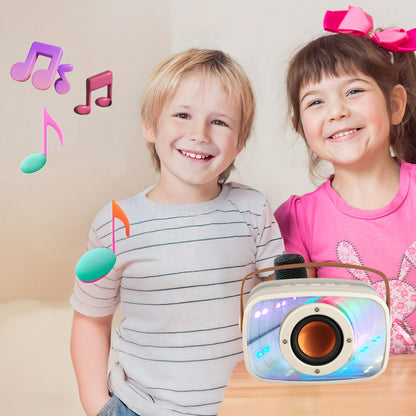 Laser Karaoke Speaker with Infinity Light Show and Mic