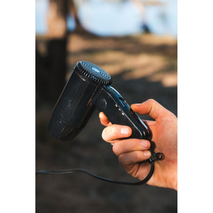 Wildtrak 12V Portable Car Hairdryer Outdoor/Travel Blow Dry Hairdresser Black