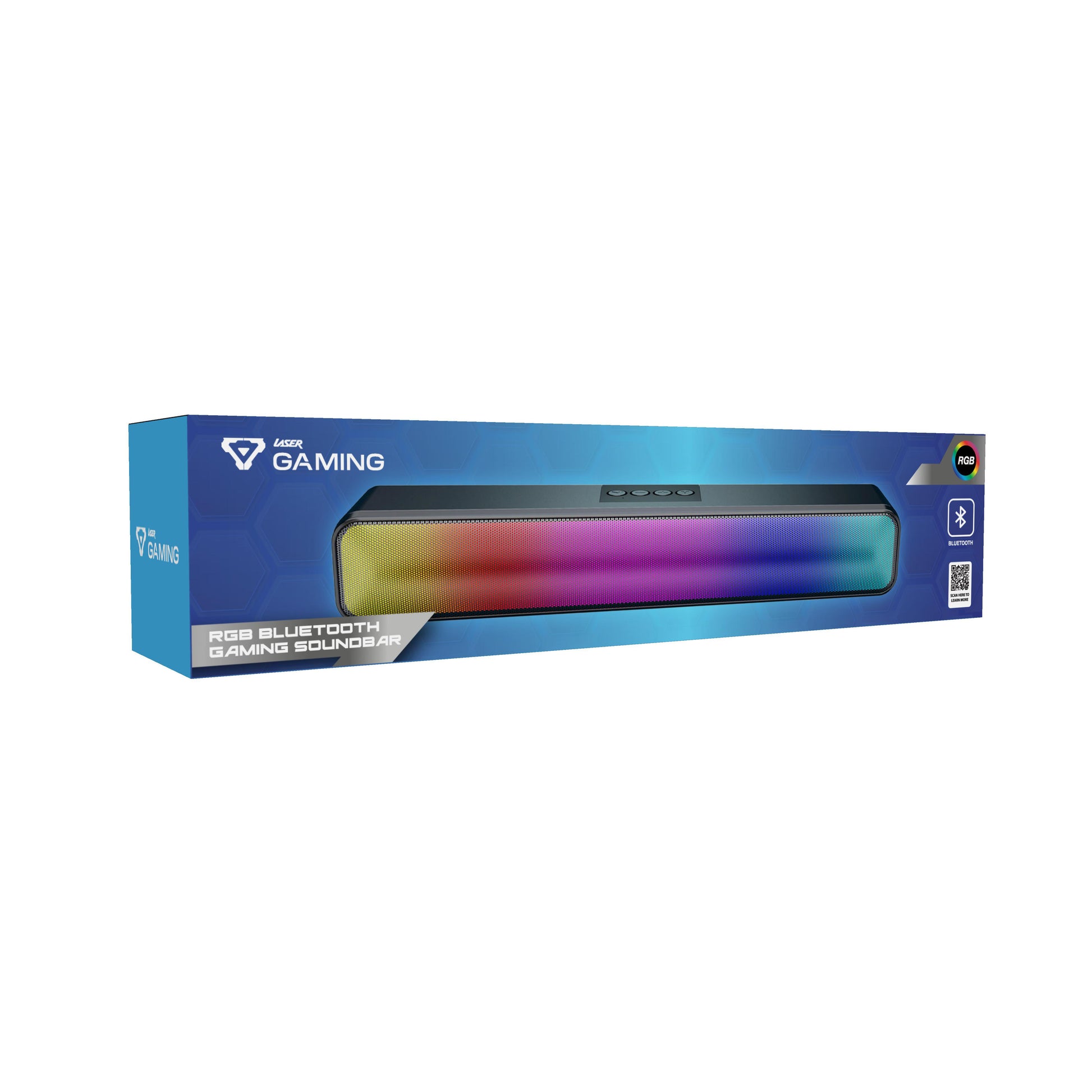 Laser RGB Portable Bluetooth Gaming Soundbar with Multi-Input
