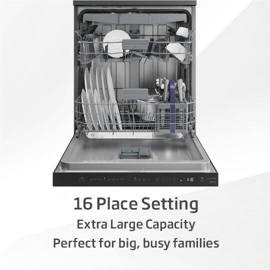 Beko BDF1640AX 16-Place Setting Freestanding Dishwasher (Stainless Steel)