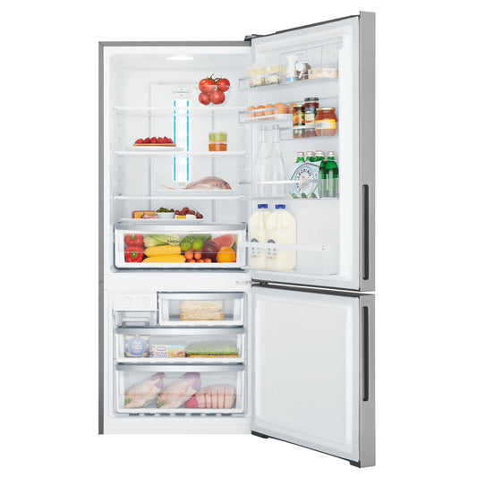 Westinghouse WBE4302AC-R 425L Bottom Mount Fridge (Silver) [Right]