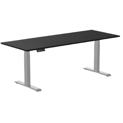 Desky Single Sit Stand Desk 2000x750mm (Black/Grey)
