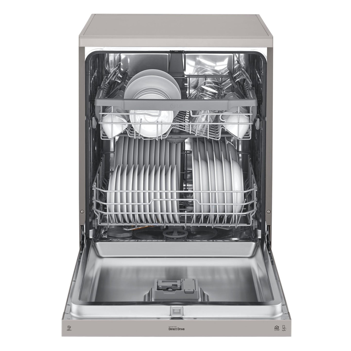 LG XD5B14PS QuadWash 14-Place Setting Freestanding Dishwasher (Platinum Steel)
