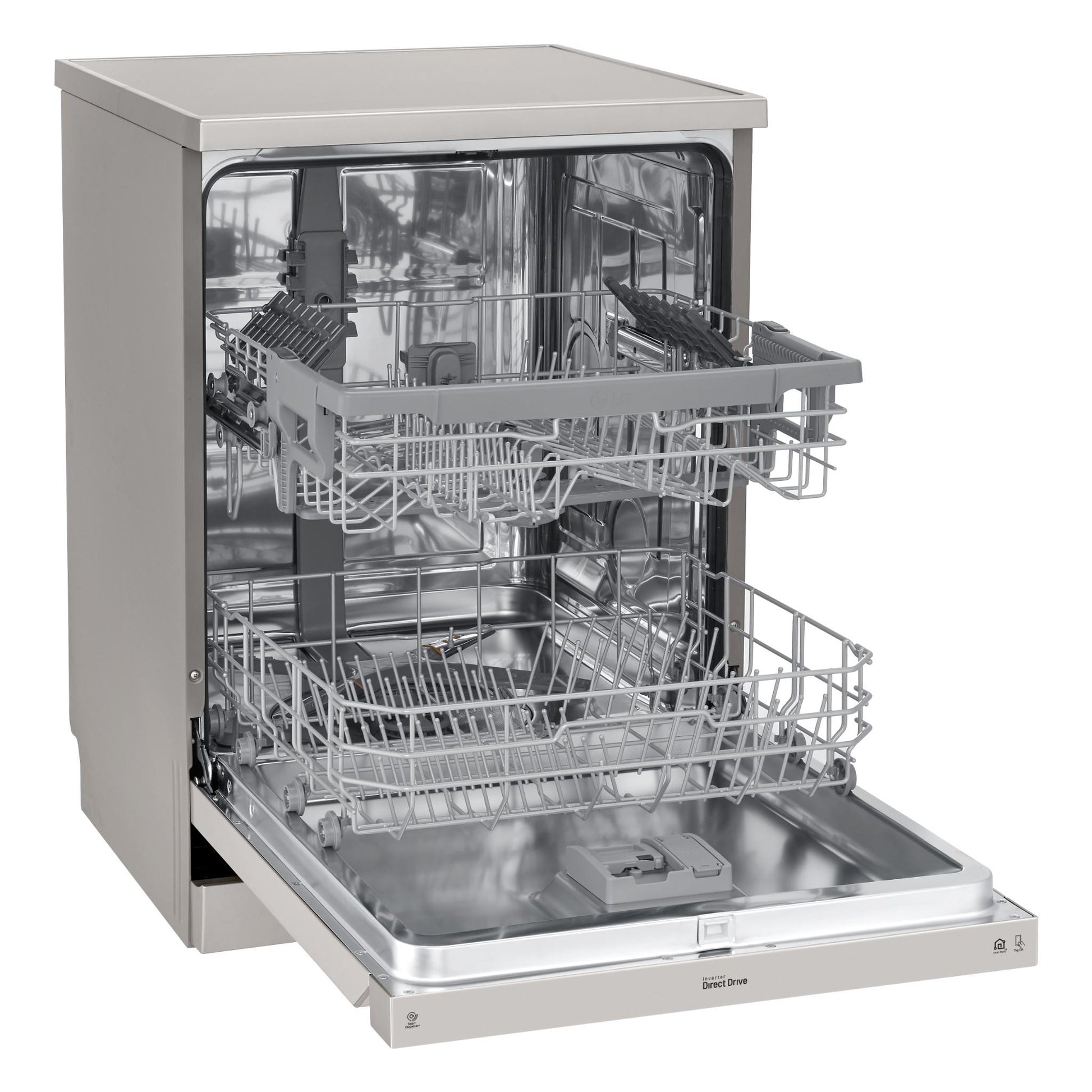 LG XD5B14PS QuadWash 14-Place Setting Freestanding Dishwasher (Platinum Steel)