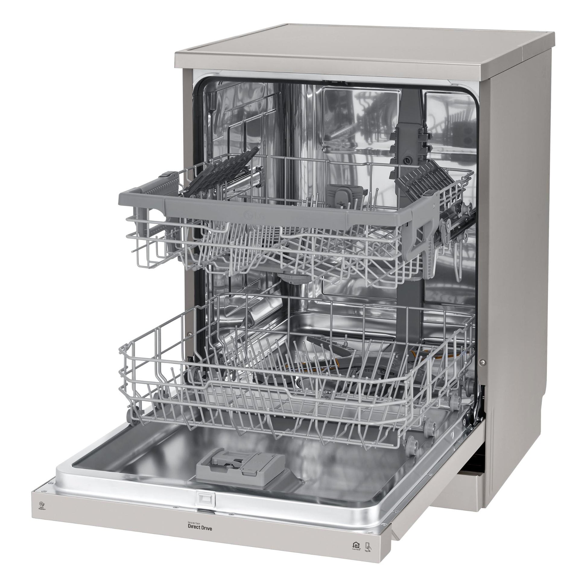 LG XD5B14PS QuadWash 14-Place Setting Freestanding Dishwasher (Platinum Steel)
