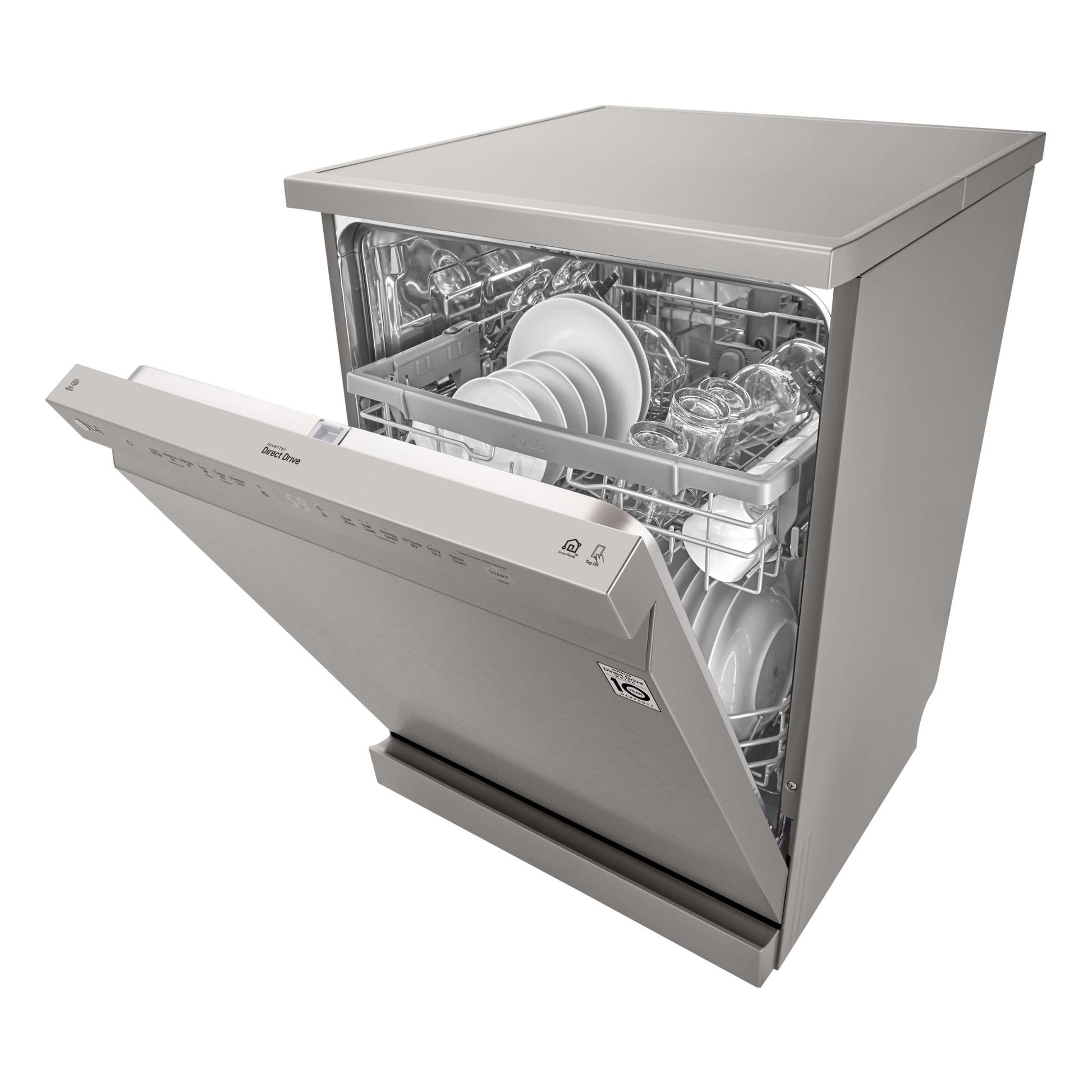 LG XD5B14PS QuadWash 14-Place Setting Freestanding Dishwasher (Platinum Steel)