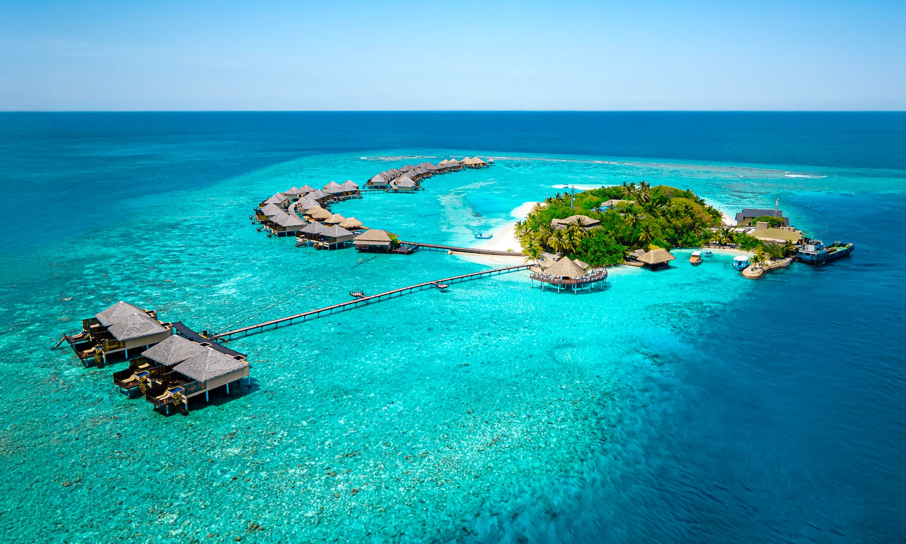 Adaaran Prestige Vadoo island aerial