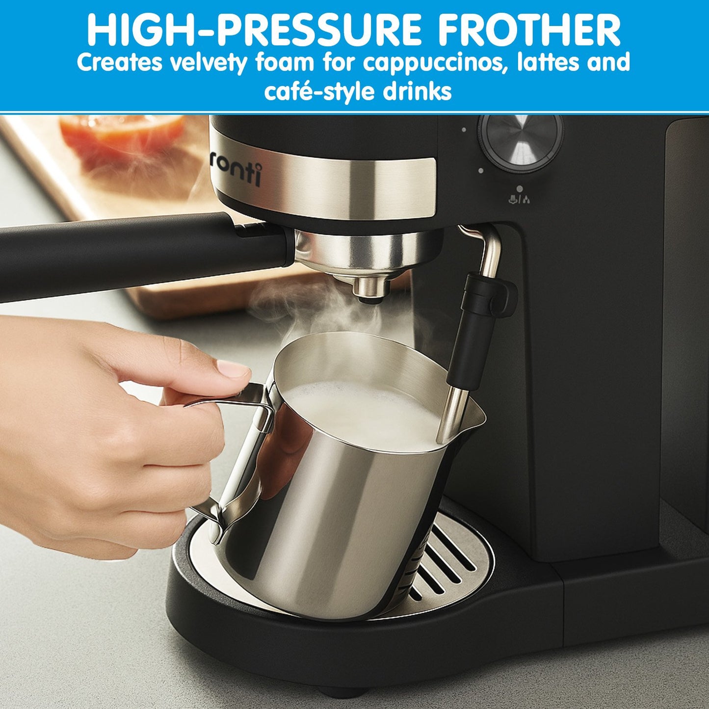 Pronti CM-850D Coffee Machine with Milk Frother