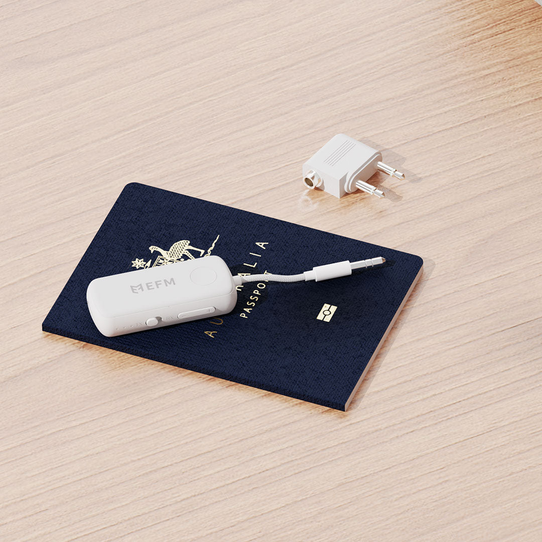 EFM Bluetooth Audio Adaptor with Universal Wireless Compatibility (White)