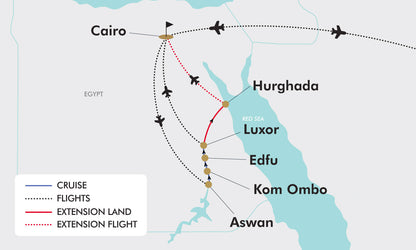 Unbeatable Egypt tour map