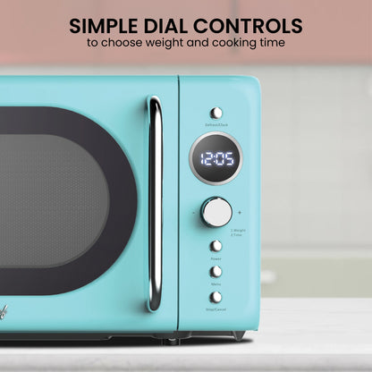 Total Chef Retro Microwave 20L Blue