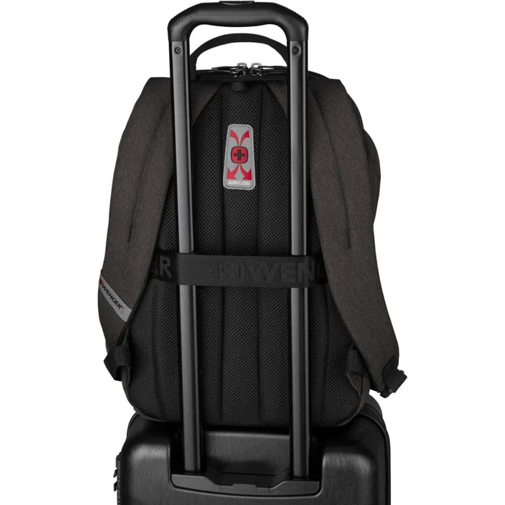Wenger MX Light 16" Laptop Backpack Heather Grey SmartOrg Water Repellent