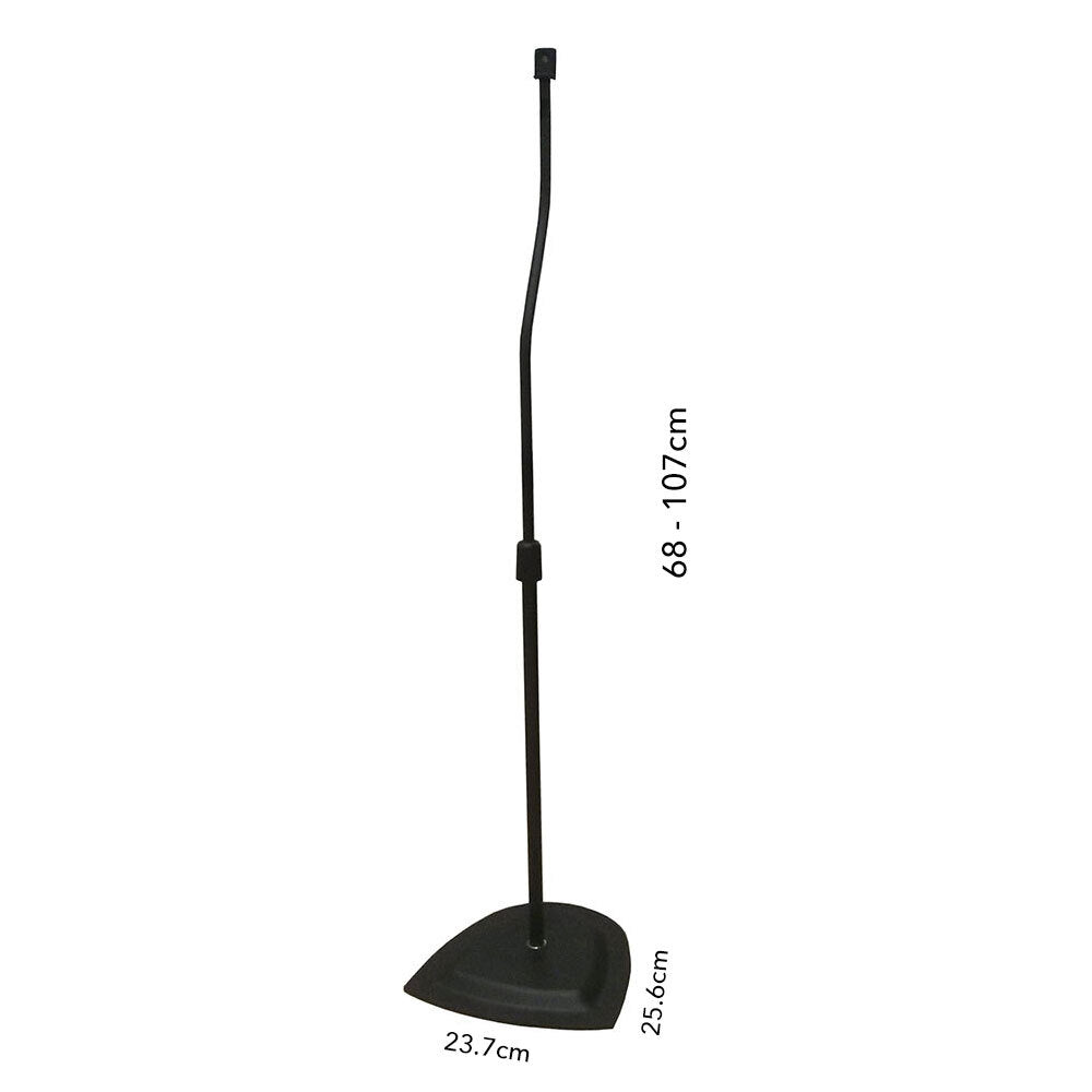 Tauris Adjustable Height Satellite Bookshelf Speaker Stand (Black)