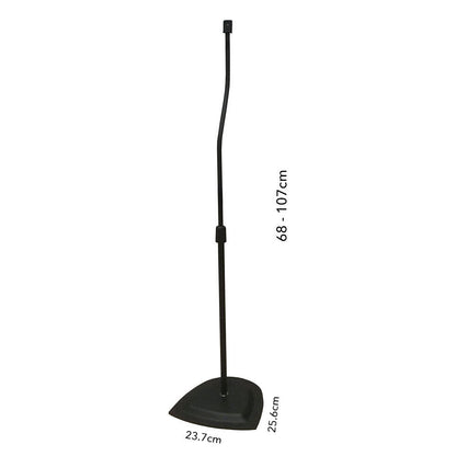 Tauris Adjustable Height Satellite Bookshelf Speaker Stand (Black)
