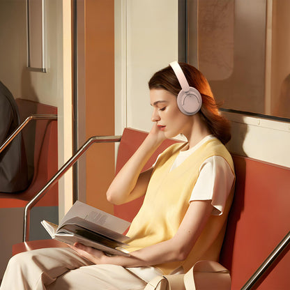 Laser Active Noise Cancelling Bluetooth Headphones (Pink)