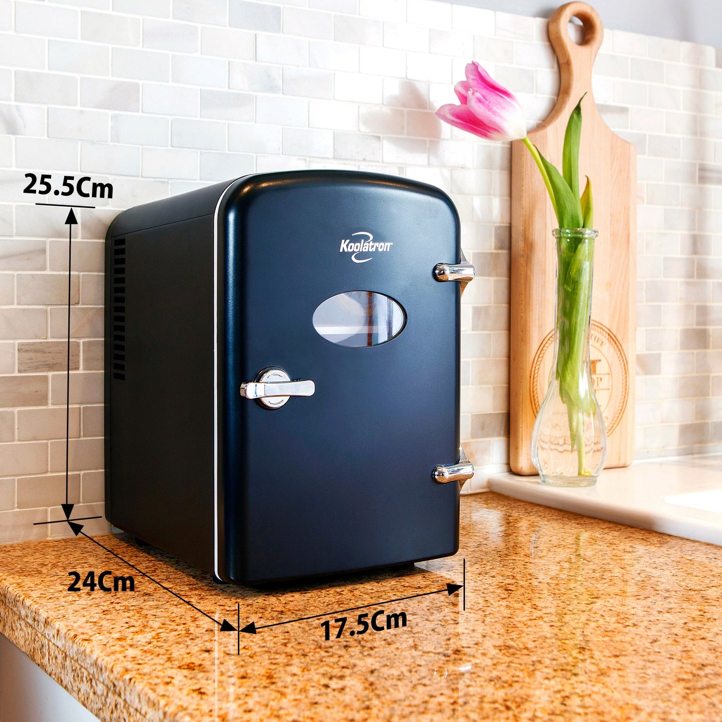 Koolatron Retro Mini Fridge 4L Black