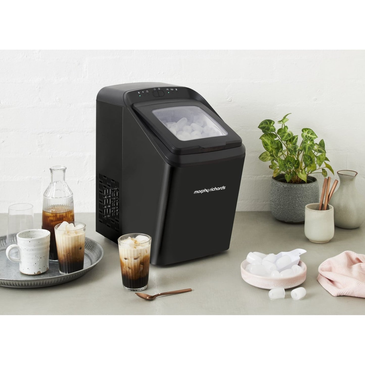 Morphy Richards Compact 15kg Matte Ice Maker Ice Cube Machine Black