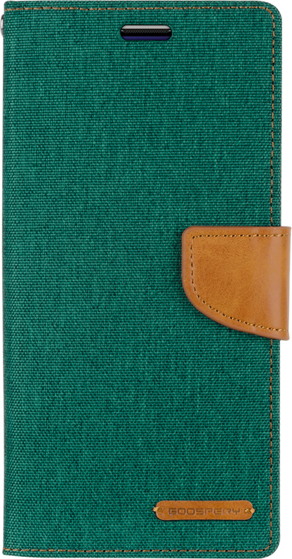 Goospery Canvas Diary For iPhone 12 Pro Max - Green