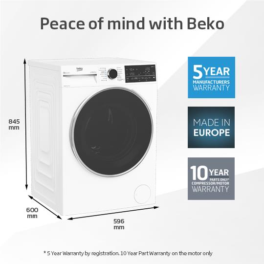 Beko BWDB9540W 9kg/5kg Front Load Ultrafast Washer Dryer Combo