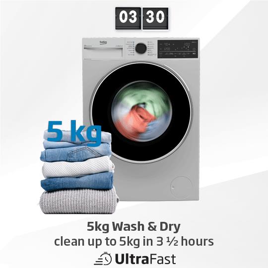 Beko BWDB9540W 9kg/5kg Front Load Ultrafast Washer Dryer Combo