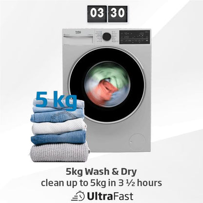 Beko BWDB9540W 9kg/5kg Front Load Ultrafast Washer Dryer Combo