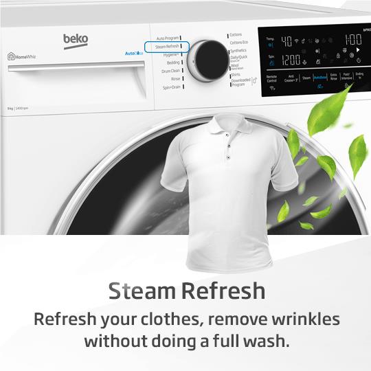 Beko BFLB904ADG 9kg Auto Dose Front Load Washing Machine (Graphite)