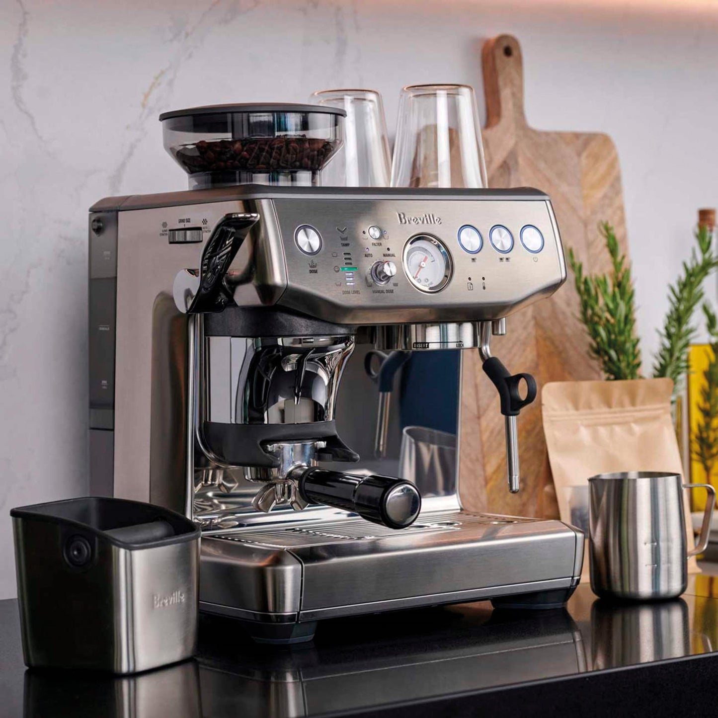 Breville the Barista Express® Impress Manual Coffee Machine (Stainless Steel)