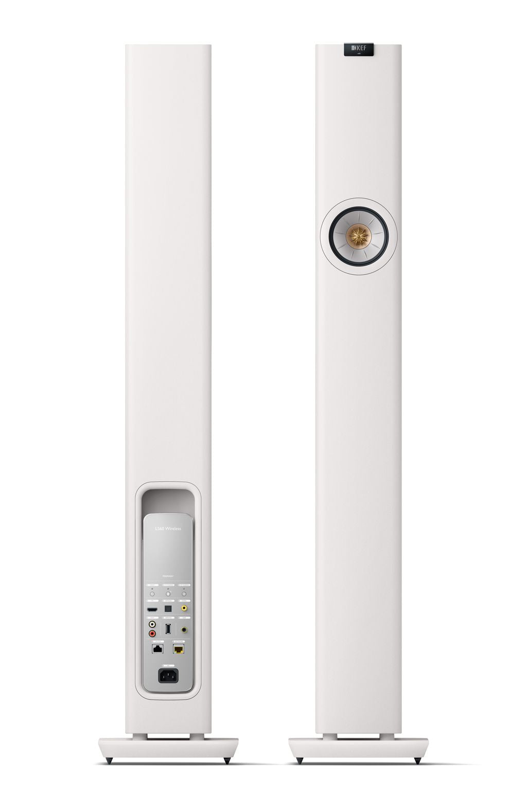 KEF LS60 Wireless Hifi Speakers Pair (Mineral White)