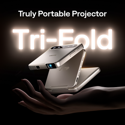 Aurzen ZIP Tri-Fold Portable Projector Gold