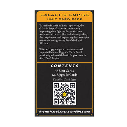 Atomic Mass Games Star Wars Legion Galactic Empire Unit Card Pack