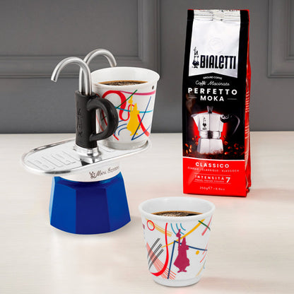 Bialetti Mini Express 2 Cup - All Colours - Blue with Kandinsky