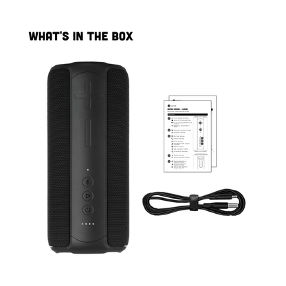 Wave 12W Portable Speaker Amped Series IPX7 LED Large (Black)