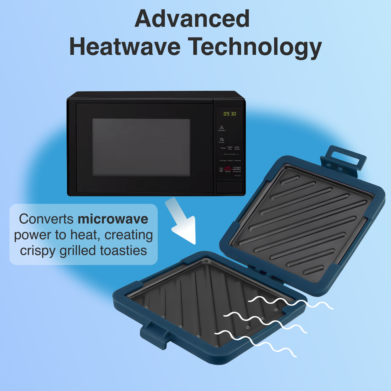 Laser Heatwave Tech Microwave Toastie Maker (Blue)